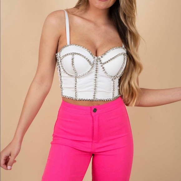 White Corset top!! - Picture 1 of 4